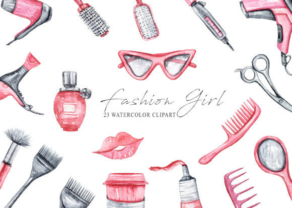 23 Watercolor Fashion Png Clipart & Illustrations