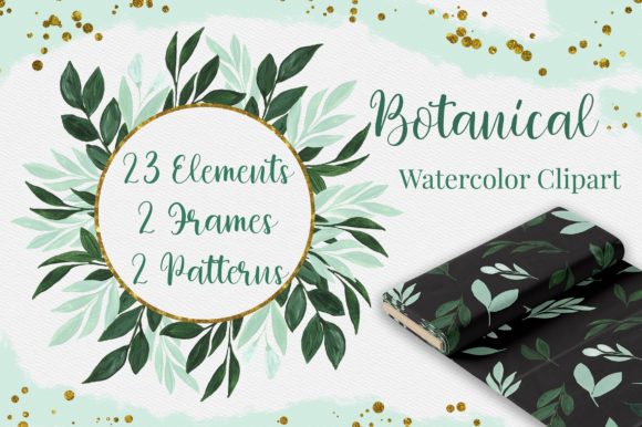Botanical Watercolor Clipart & Illustrations