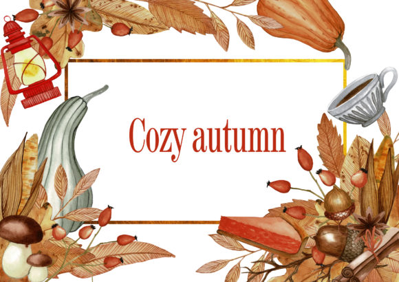 Cozy Autumn Watercolor Illustrations Review