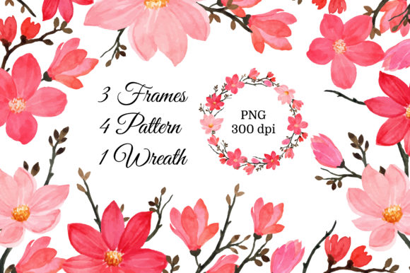 Floral Watercolor Clipart for Local Branding