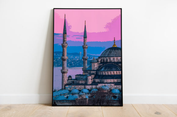 Hagia Sophia Istanbul Watercolor Illustrations