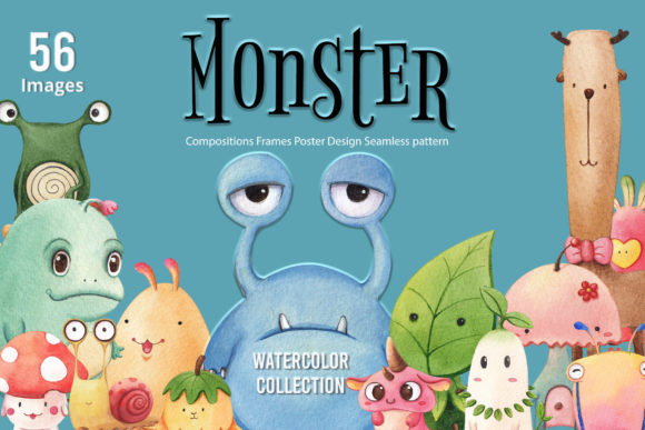 Monsters Watercolor Illustrations Review