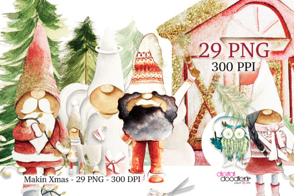 Review: Makin Xmas Watercolor Black Gnomes