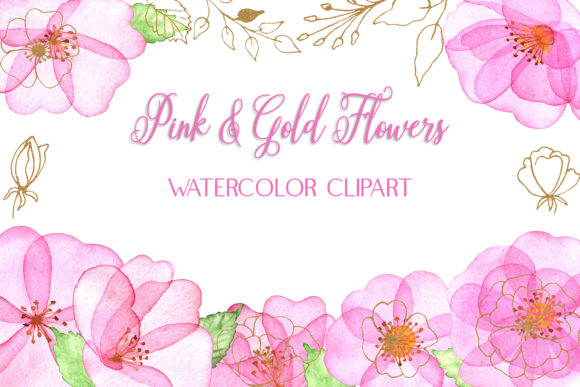 Soft Pink Flowers: Branding Illustrations