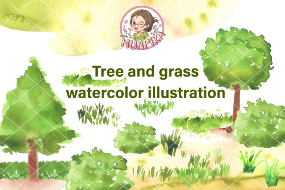 Tree and Grass Watercolor Illustrations Review