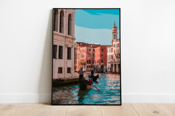 Venice View Landscape Watercolor Illustrations