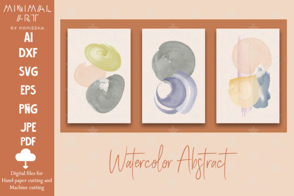 Wall Art Watercolor Abstract Boho Illustrations