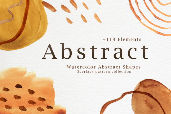 Watercolor Abstract Shapes Overlays & Illustrations