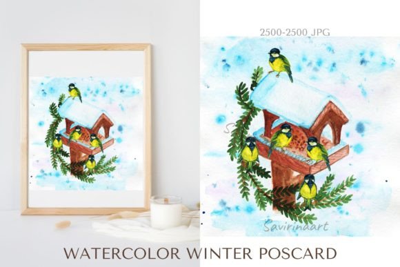Watercolor Clipart Ornament Winter Illustrations