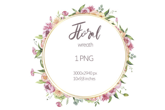 Watercolor Floral Wreath Clipart Review