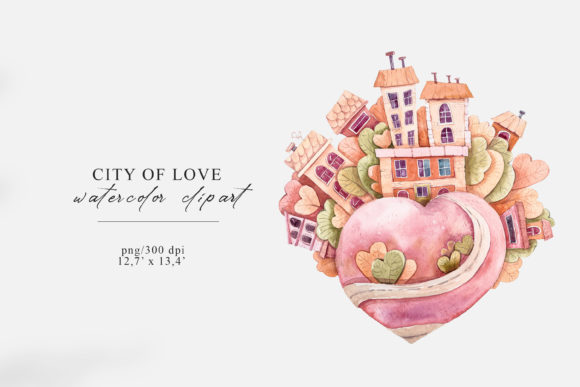 Watercolor Valentine Heart Illustrations Review